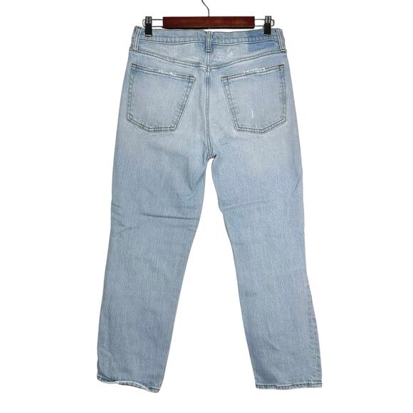 Abercrombie & Fitch | Women | The Boyfriend Mid Rise Distressed Jeans | Sz 28 6R - Picture 3 of 12